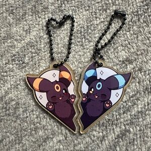 Pokemon Umbreon Shiny and Normal Best Friend Couples Key Chain Duo